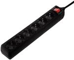 Steckdosenleiste 6-fach, mit Schalter, 1,4 m, Schwarz (00047760)