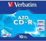 CD-R AZO Crystal 700MB 52X 10er-Pack CD-Rohlinge