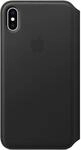 iPhone Xs Max Leder Folio &ndash; Schwarz Handyh&uuml;lle