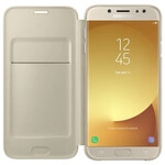EF-WJ730 Wallet Cover f&uuml;r Galaxy J7 (2017) gold Handyh&uuml;lle