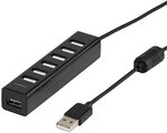 High Speed USB 2.0 HUB, 7-port aktiv, inkl. Netzteil (36661)
