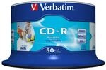 CD-R AZO Wide Inkjet Printable no ID 700 MB 52x 50 St&uuml;ck CD-Rohlinge