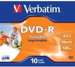 DVD-R 4,7GB Print, 16x, 10er Pack JC DVD-Rohlinge