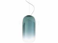 Artemide Gople Sospensione, blau/Body silber 1405050A