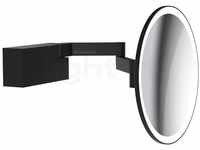 Decor Walther Vision R Wandkosmetikspiegel LED, schwarz matt - Vergrößerung 5-fach