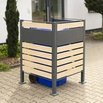 WESTMANN PLANUM 120 1er M&uuml;lltonnenverkleidung 240l Holzoptik