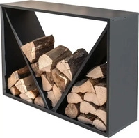 WESTMANN Kaminholzregal 114,5x35x80 cm schwarz
