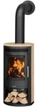 Justus | Kaminofen | Baltrum D 2.0 | 5,5 kW | Stahl Schwarz, Sandstein