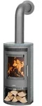 Justus | Kaminofen | Baltrum D 2.0 | 5,5 kW | Stahl Gussgrau, Speckstein