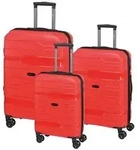 CHECK.IN Memphis Trolley-Set Memphis 3-tlg. Rot Koffer mit 4 Rollen Kofferset