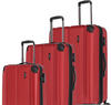 Travelite City Kofferset 3-tlg. 4w L/M/S Rot 73040-10 Koffer mit 4 Rollen...