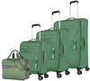 Travelite Miigo 4w L/M/S+Bordtasche Matcha Koffer mit 4 Rollen Weichgepäck