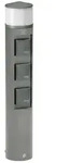 Albert Outdoor Steckdosens&auml;ule Typ Nr. 2202, IP44, 3 Schuko-Steckdosen + LED,...