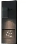 Konstsmide Au&szlig;en-Wandleuchte MODENA, mit Hausnummern, GU10 max. 35W, Schwarz,