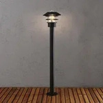 Konstsmide Wegeleuchte MODENA, E27 max. 60W, Schwarz, Aluminium / Klarglas