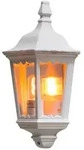 Konstsmide Au&szlig;en-Wandleuchte FIRENZE, E27 max. 100W, Wei&szlig;, Aluminium / Klarglas