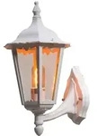 Konstsmide Au&szlig;en-Wandleuchte FIRENZE UP, E27 max. 100W, Wei&szlig;, Aluminium / Klarglas