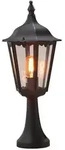 Konstsmide Sockelleuchte FIRENZE, E27 max. 100W, Schwarz, Aluminium / Klarglas
