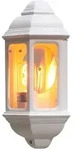 Konstsmide Au&szlig;en-Wandleuchte CAGLIARI, E27 max. 100W, Wei&szlig;, Aluminium / Klarglas