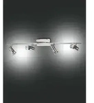 Fabas Luce Spotleiste ALICE , 4-flammig, GU10, verstellbar, Nickel satiniert