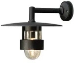Konstsmide Wandleuchte FREJA DOWN, E27 max. 60W, Schwarz, Aluminium / Klarglas
