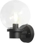 Konstsmide Au&szlig;en-Wandleuchte NEMI, E27 max. 60W, Schwarz, Kunststoff / Klarglas