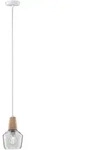 Paulmann Pendelleuchte NEORDIC YLVIE, 230V, E27 max. 20W, Holz / Glas klar,