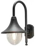 Konstsmide Au&szlig;en-Wandleuchte BARI, E27 max. 75W, Schwarz, Aluminium / Acrylglas klar