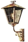 Konstsmide Wandleuchte FENIX UP, E27 max. 100W, Massiv-Kupfer / Rauch-Acrylglas