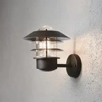 Konstsmide Au&szlig;en-Wandleuchte MODENA UP SMALL, E27 max. 60W, Schwarz, Aluminium /