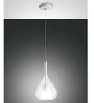 Fabas Luce Pendelleuchte LILA, 1-flammig, E27 max. 40W, Metall / Borosilikatglas,