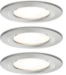 Paulmann 3er-Set LED Einbauleuchten-Set NOVA, IP23, rund, starr, inkl. GU10 6.5W
