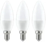 Paulmann 3er-Set LED Kerzenlampe, E14, 4W 2700K 250lm, wei&szlig; / opal, Kerzenform