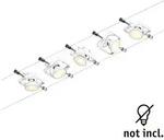 Paulmann Seilsystem-Basisset MAC II, 5-fach, 12V DC, 5x GU5.3 max. 10W, inkl. Trafo