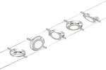 Paulmann LED Seilsystem RoundMac, 5-fach, 12V DC, 5x 4.5W 3000K, inkl. Trafo 60VA,