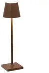 Zafferano LED Akku-Tischleuchte POLDINA MICRO, &Oslash; 7cm, 1,8W, 2200-3000K, Corten