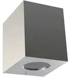 Nordlux LED Outdoor Wandleuchte CANTO KUBI 2, IP44, 12W 3000K 500lm 2x75&deg;, Edelstahl