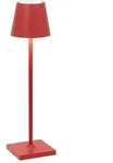 Zafferano LED Akku-Tischleuchte POLDINA MICRO, &Oslash; 7cm, 1,8W, 2200-3000K, rot