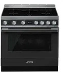 Smeg Kombistandherd, SMEG CPF9IPAN, Induktion, Anthrazit, 90 cm