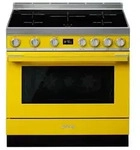 Smeg Kombistandherd, SMEG CPF9IPYW, Induktion, Gelb, 90 cm