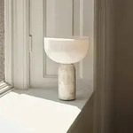 Tischleuchte New Works, Kizu, dimmbar, Beige, f&uuml;r Esszimmer, Marmor, Design -...