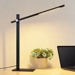 Tischleuchte Lucande, Wasko, dimmbar, Schwarz, f&uuml;r Arbeitszimmer / B&uuml;ro, Metall,