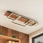 Deckenleuchte Lucande, Chariska, dimmbar, Holz, f&uuml;r Wohnzimmer, Holz, Modern - 95 -