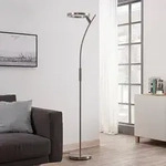 Stehleuchte Lindby, Darion, dimmbar, Grau, f&uuml;r Wohnzimmer, Metall, Modern - 35...