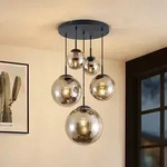 Pendelleuchte Lindby, Teeja, dimmbar, Grau, f&uuml;r Wohnzimmer, Glas, Vintage - 30