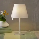 Tischleuchte Artemide, Melampo notte, Wei&szlig;, f&uuml;r Wohnzimmer, Stoff / Textil, Design