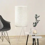 Stehleuchte GUBI, Pedrera PD2, dimmbar, Wei&szlig;, f&uuml;r Wohnzimmer, Metall, Design - 113