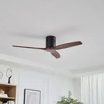 Vindur Deckenventilator, schwarz, Holz, DC, leise - Lucande Lucande, Vindur, Holz,