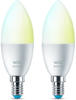 WiZ - Leuchtmittel Smart TW 4,9W 470lm 2700-6500K 2-pack Kerzen E14WiZ