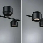 Pendelleuchte Paulmann, Puric Pane I, dimmbar, Schwarz, f&uuml;r Wohnzimmer, Metall,